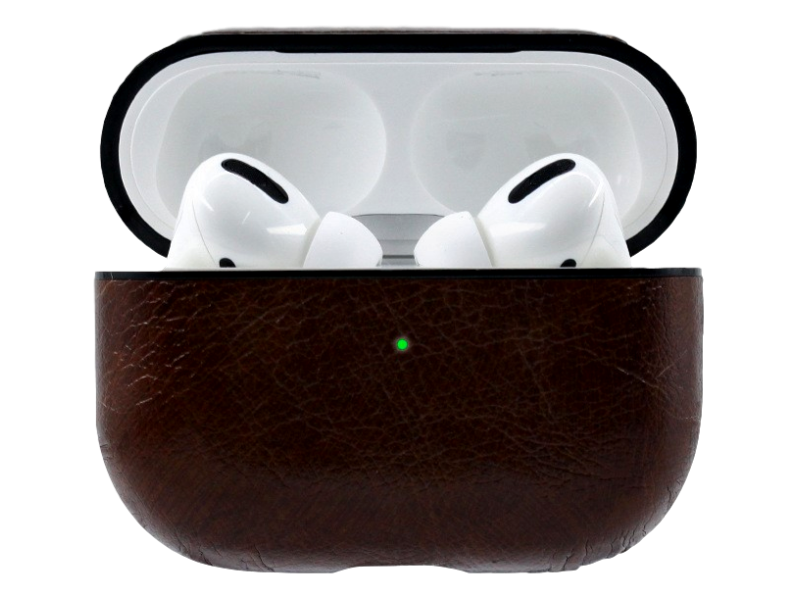 PU Læder Cover til AirPods Pro-Mørkebrun