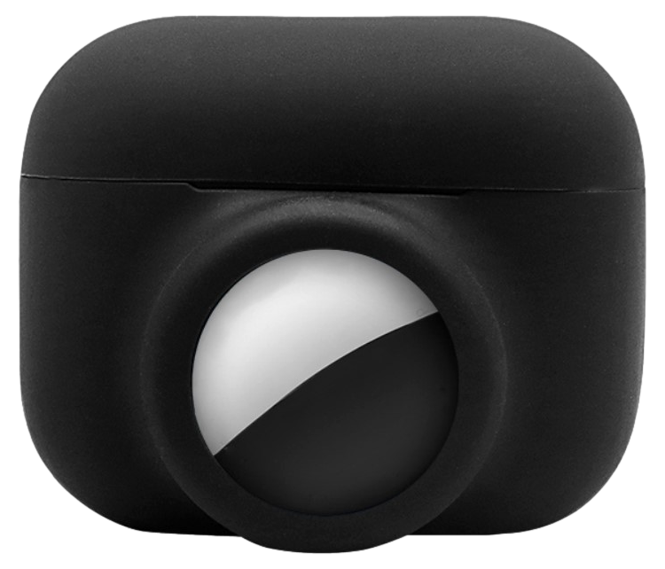 2-i-1 Silicone Cover til AirPods Pro & AirTag-Sort