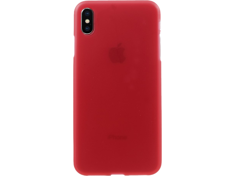 Matte TPU Cover til iPhone XS Max-Rød