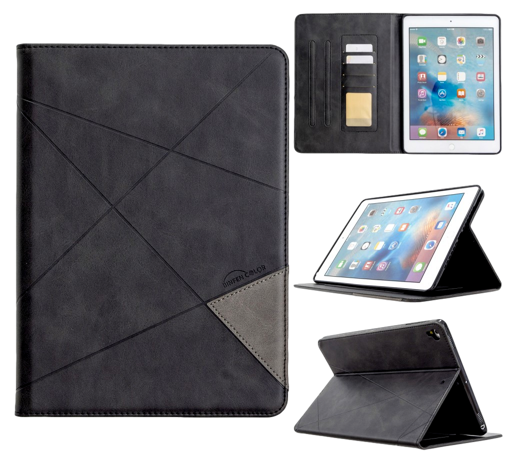 Metri Flip Cover til iPad Air 2 / 6. generation / 5. generation / Pro 9.7" 2016-Sort
