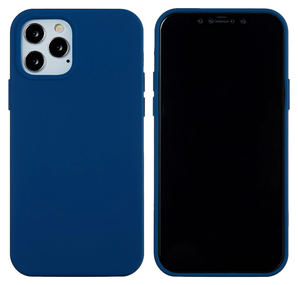 Soft Matte Silikone Cover til iPhone 13-Mørkeblå