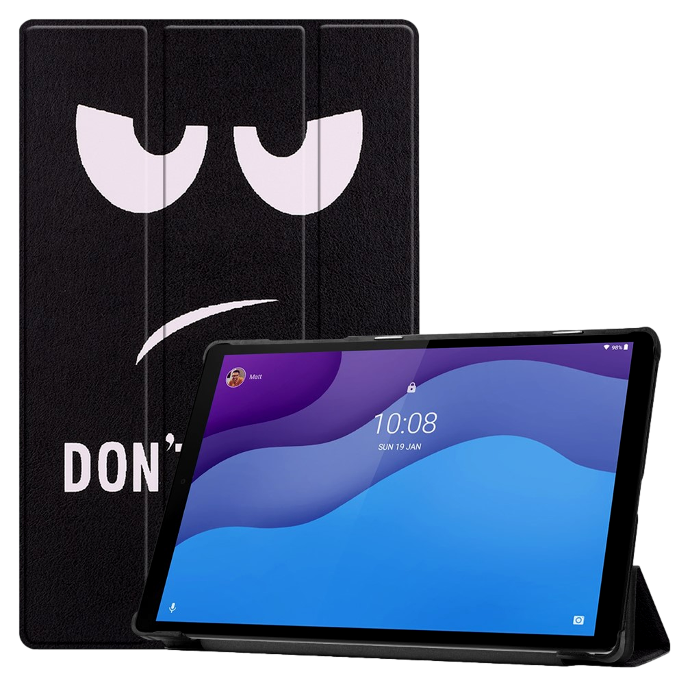 Dont Touch Me Tri-Fold Cover til Lenovo Tab M10 10.1 (2.gen) - TB-X306