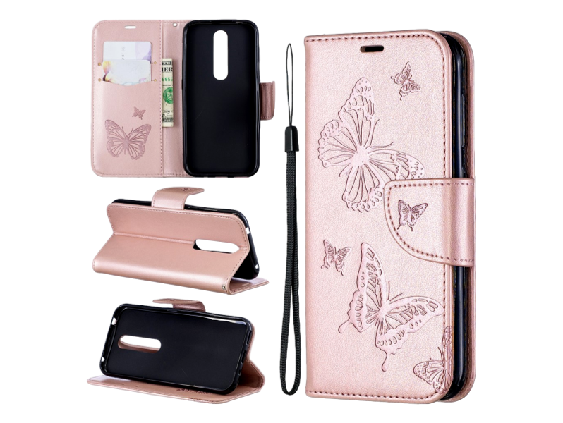 Papillo Flip Cover til Nokia 4.2-Rosa