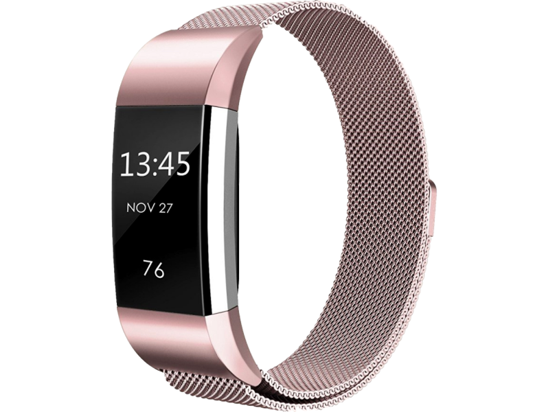 Cuneo rem i rustfrit stål til Fitbit Charge 2-Rosa