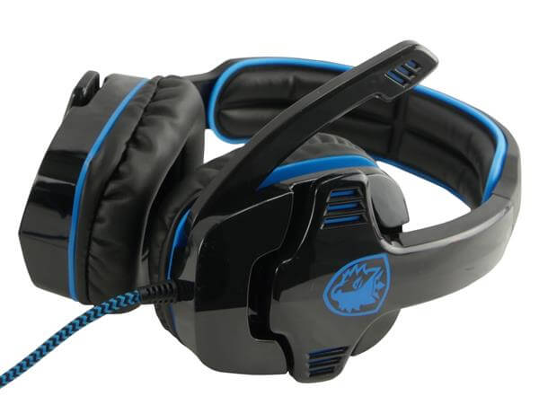 Sades Gpower 708 gamer headset - Sort/Blå