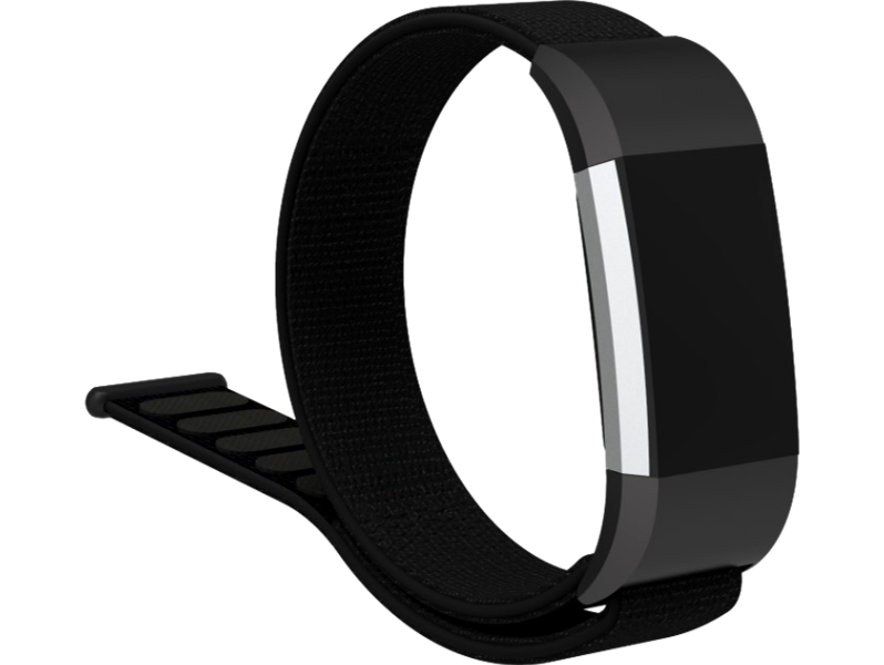 Suwon velcro rem til Fitbit Charge 2-Sort