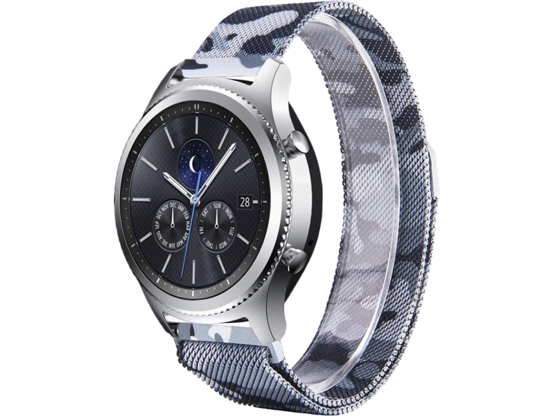 Camo rem til Samsung Gear S3 / Galaxy Watch 46mm-Blå