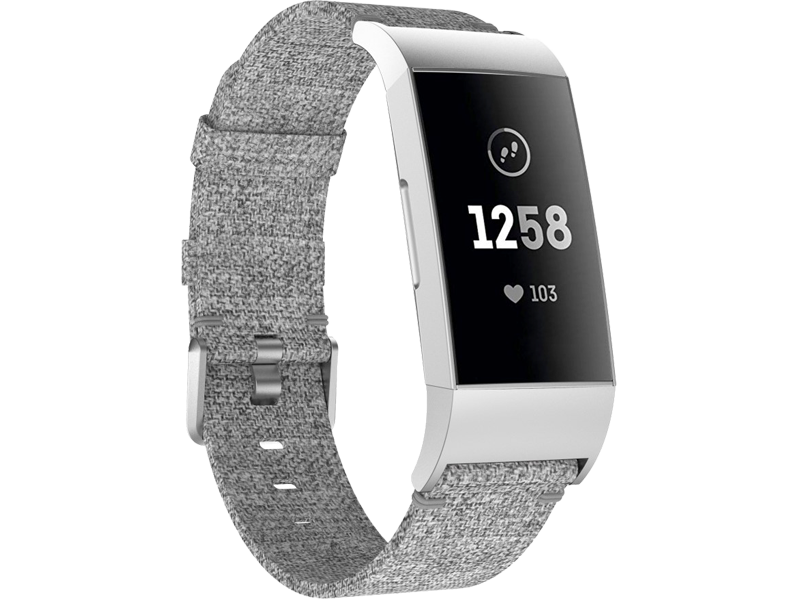 Canvas rem til Fitbit Charge 3 / 4-Grå