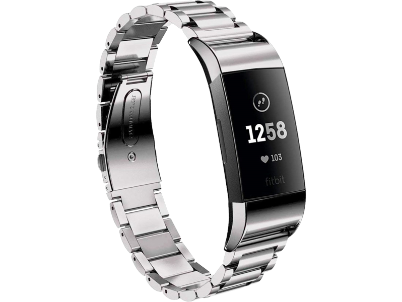 Bolzano rem til Fitbit Charge 3 / 4-Sølv