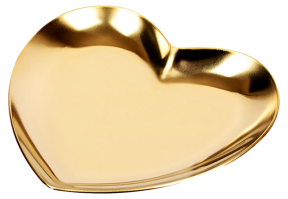 Hjertformet Smykkefad-Guld
