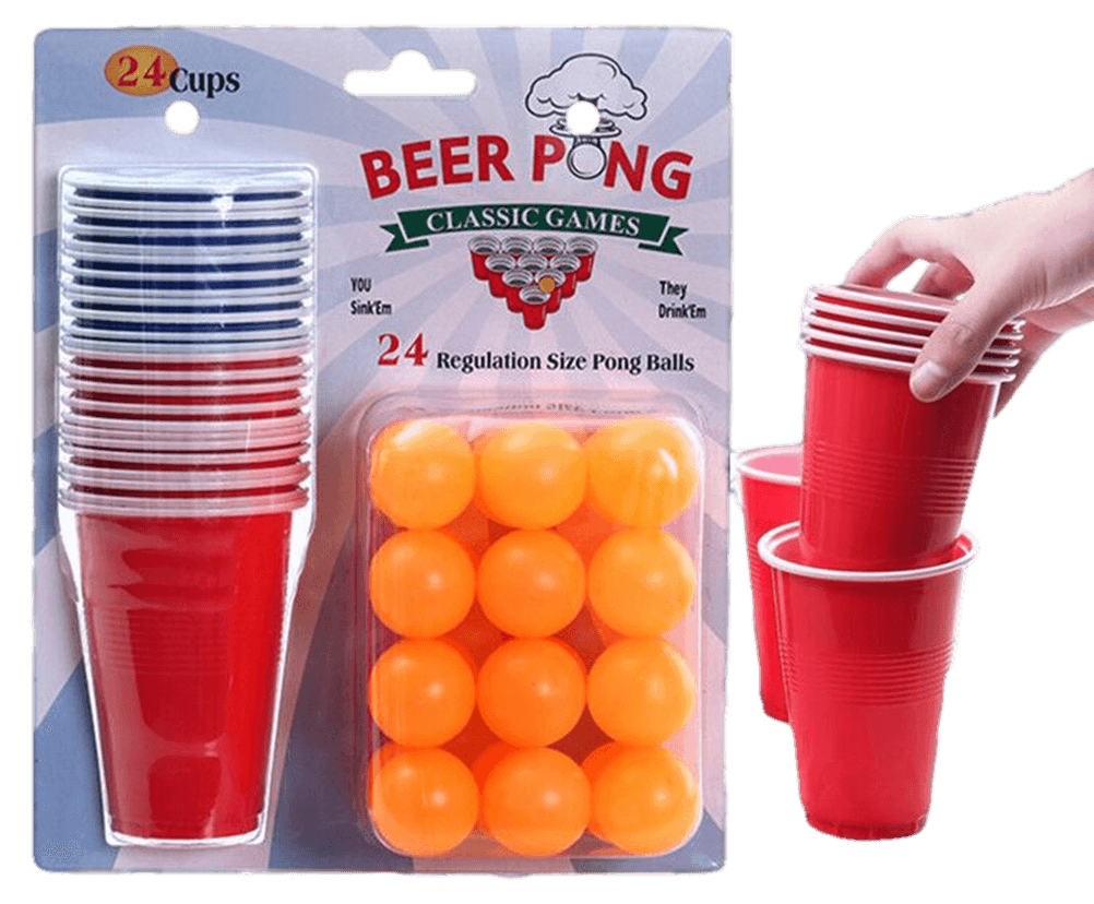 Beer Pong Sæt Kopper & Bolde | Køb Populært Her