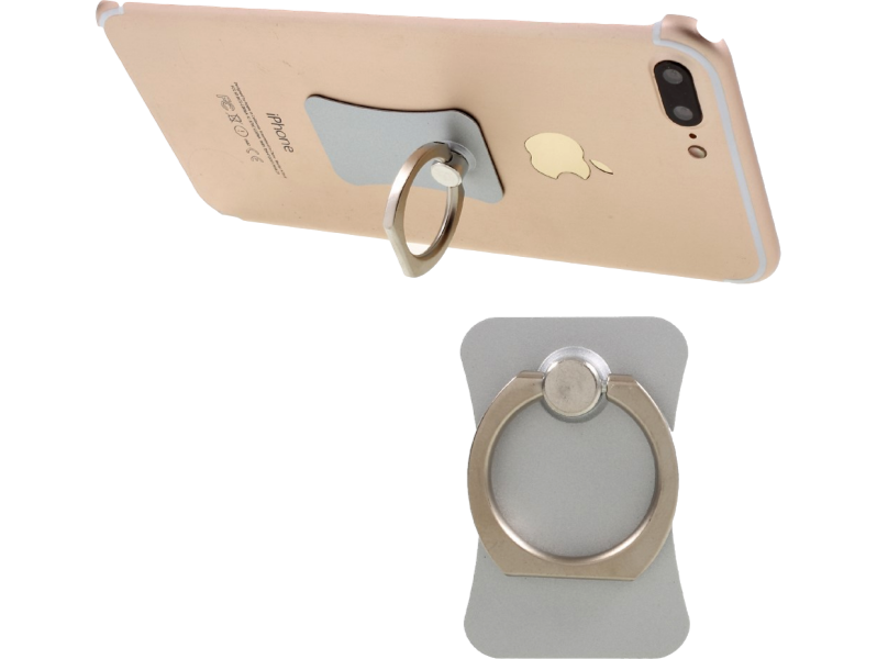Ring-holder til iPhone og andre Smartphones-Sølv